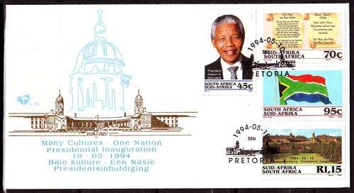 SOUTH AFRICA MANDELA INAUGURATION 1994 FDC NO 6.3
