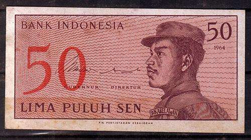 Indonesia 50 Sen Note