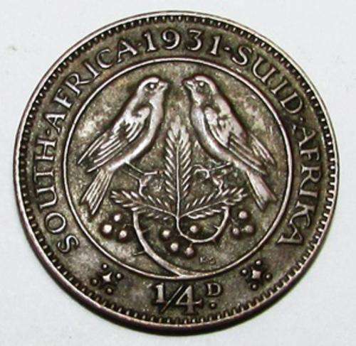 1931 Union of South Africa " Suid " Farthing