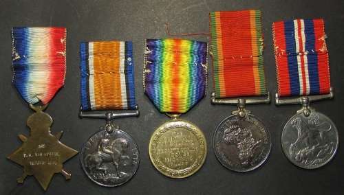 Full Size World War 1 and 2 Group to: WW1 (SJT.P.H van Rooyen Vryheid KDO) WW2(63775 P.H Van Rooyen)