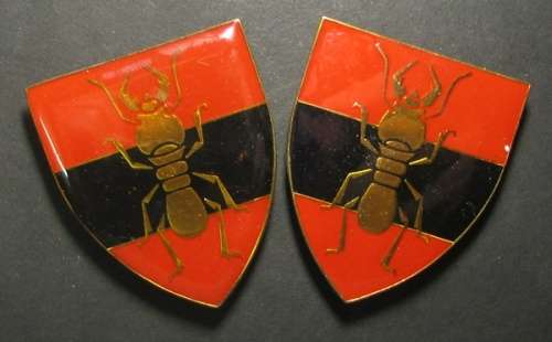 SADF - 1 Construction Regiment Shoulder Flash Pair
