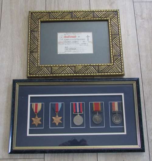 Framed Group of 5 ( POW ) - 22427 L.A Spickett