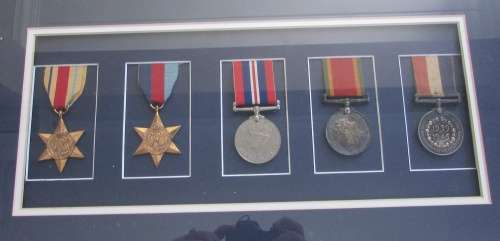 Framed Group of 5 ( POW ) - 22427 L.A Spickett