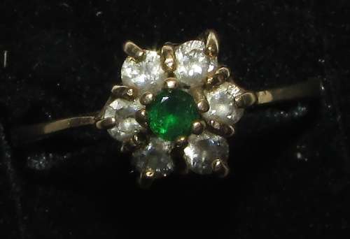 Ladie's 9CT Gold Ring with Stones - 1.5 Grams ( Stoned not Checked )