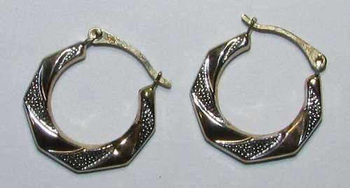 9ct Gold Hoop Earrings ( Weights 0.5 Grams )