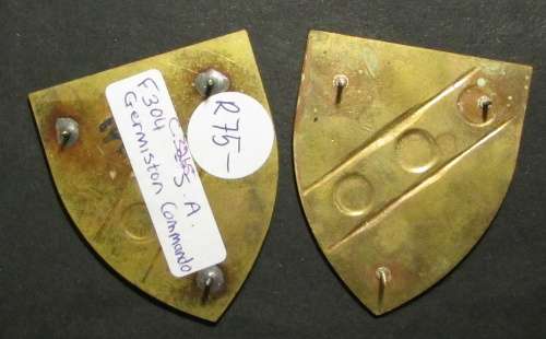 SADF - Germiston Commando Shoulder Flash Pair