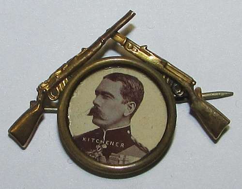 Hallmarked 9CT Gold - Boer War `Kitchener` Sweetheart Brooch