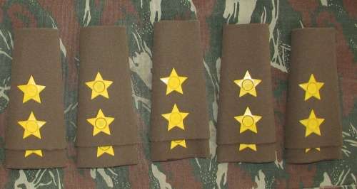 SADF - Lieutenant Slip on Ranks - Bid Per Pair