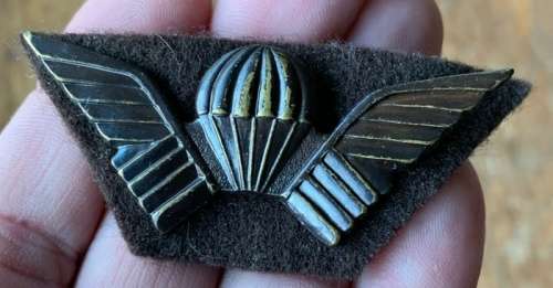 Extremely Rare - Rhodesian Selous Scouts Issued Parachute Wing - Number 0318 LT.Grierson