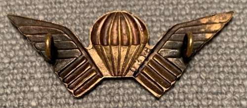Extremely Rare - Rhodesian Selous Scouts Issued Parachute Wing - Number 0318 LT.Grierson