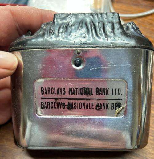 Collectible - Vintage Barclays Bank Money Bank/Savings Box