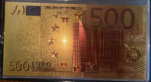 24 CT Gold Foil International Notes in Folder