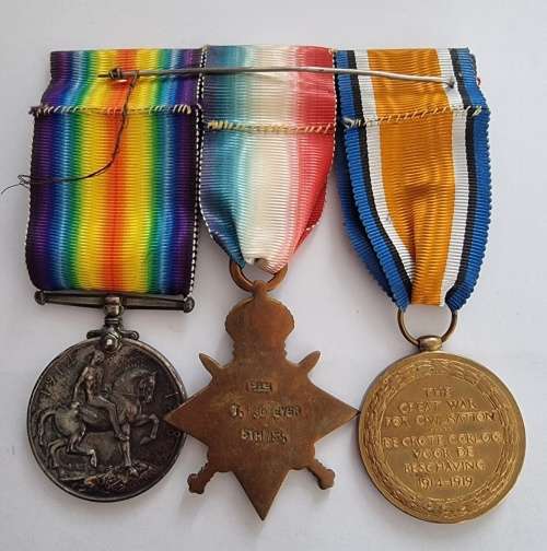 World War 1 Full Size Group of Three to:PTE T.F Dreyer 5th Mounted Rifles
