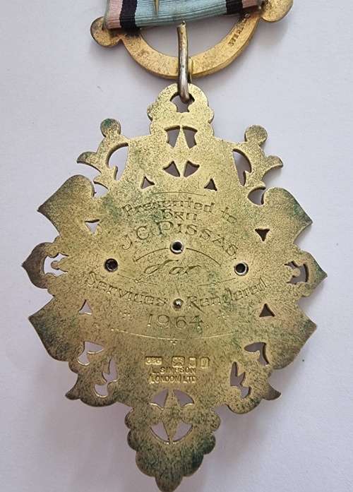 Full Size Hallmarked Sterling Silver Masonic Jewel