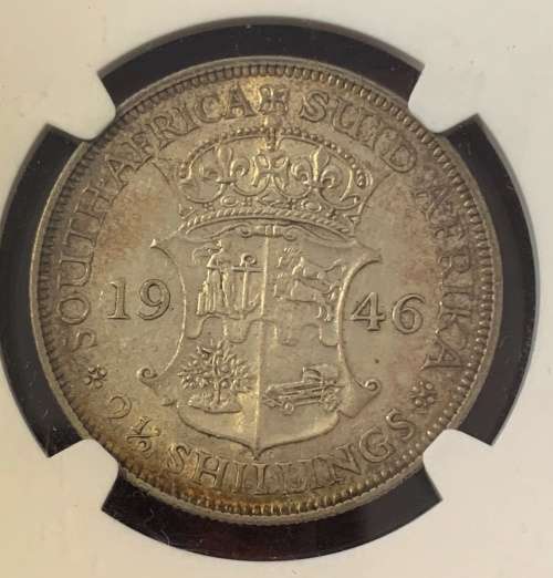 1946 Union of South Africa Half Crown - NGC Graded XF45