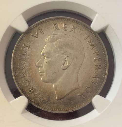 1946 Union of South Africa Half Crown - NGC Graded XF45