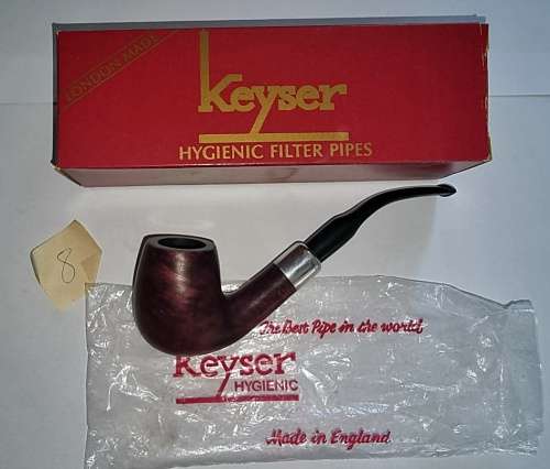 1980`s - Boxed Number 8 (Giant Bent) Keyser Smoking Pipe