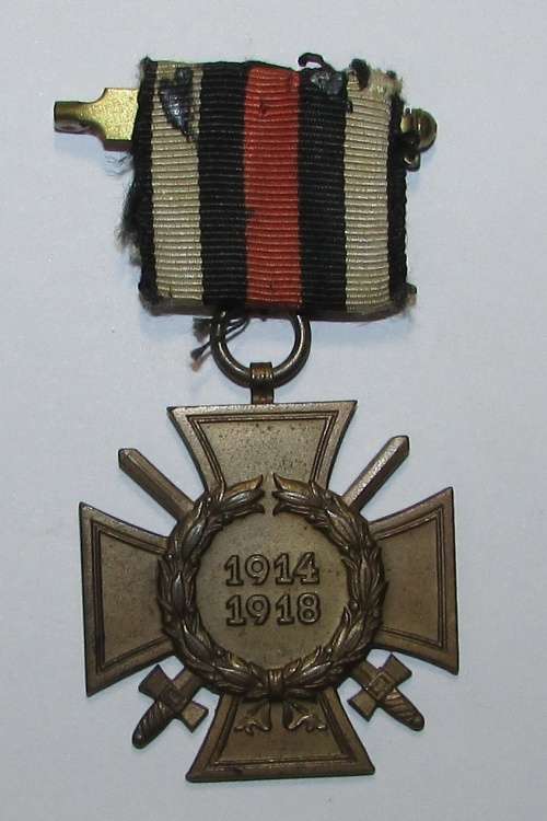 Full Size German WW1 Honour Cross with Makers Mark