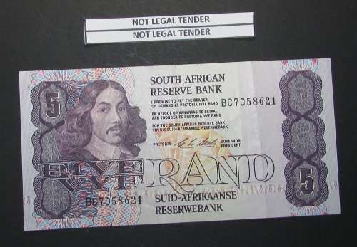 Republic of South Africa - CL Stals - 5 Rand Banknote