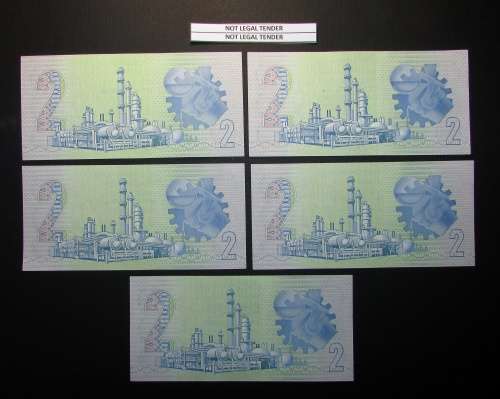 Republic of South Africa - Gerhard de Kock - 5 by 2 Rand Banknotes
