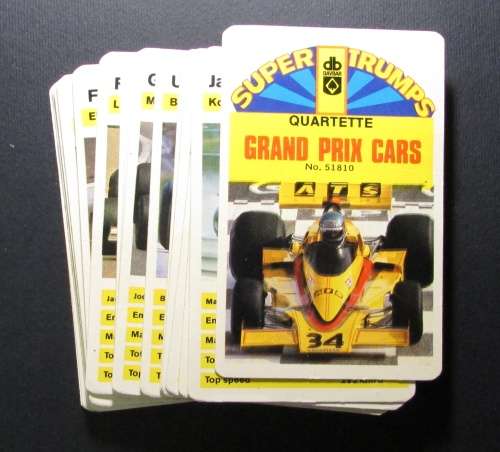 Vintage Super Trumps Playing Cards - Grand Prix Cars