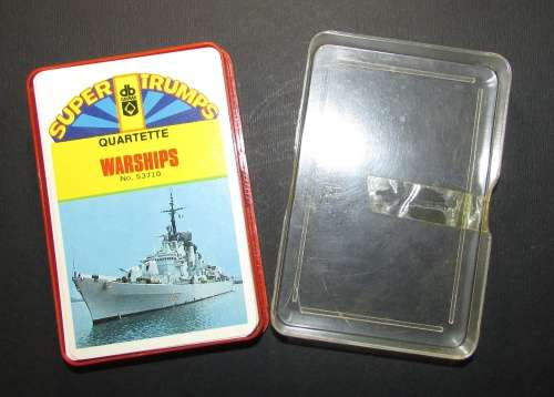 Vintage Super Trumps Playing Cards - Warships