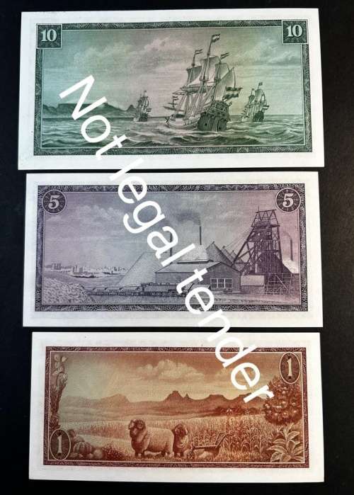 Reserve Bank of South Africa - TW De Jongh - 2/5/10 Rand Notes in UNC