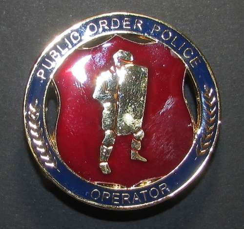 Public Order Police Operators Badge
