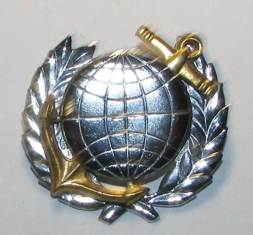 SADF - SA Navy Marine Bi-Metal Breast Badge ( Chromed )
