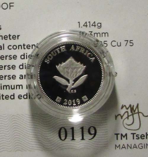2019 SA Mint Silver Flypress Tickey - Polymer Putty ( Sealed 13 Available )