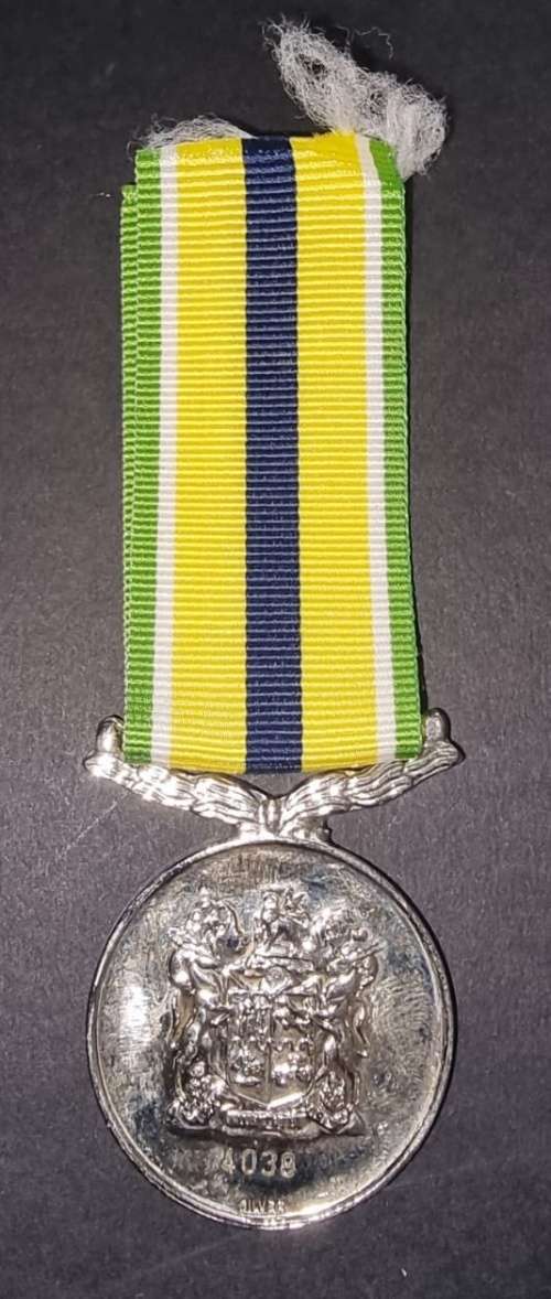 SADF - Full Size De Wet Decoration ` Silver `- Numbered 4038