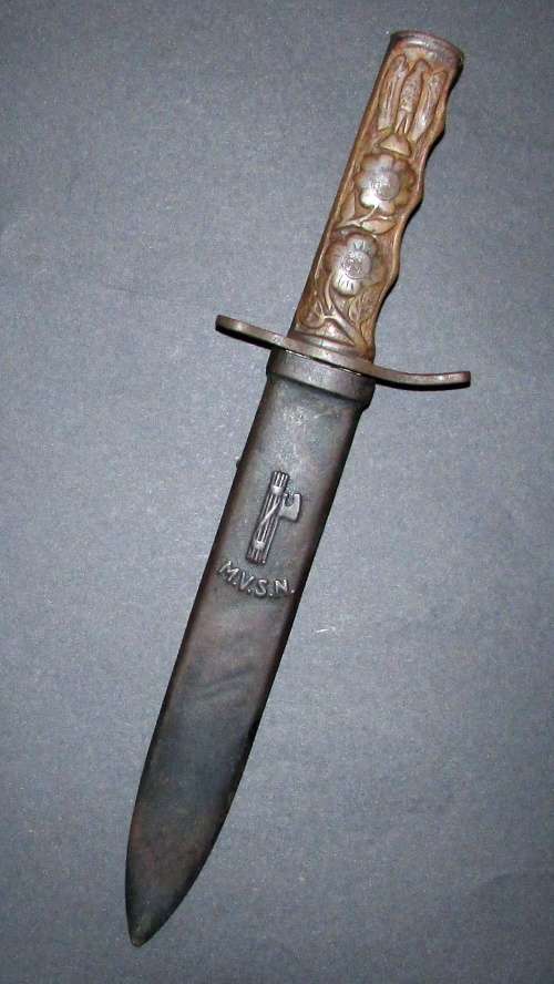 M.V.S.N Italian Facist Bayonet with Scabbard