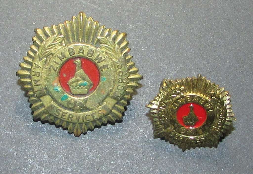 Zimbabwe - Services Corps Cap and Collar Badge