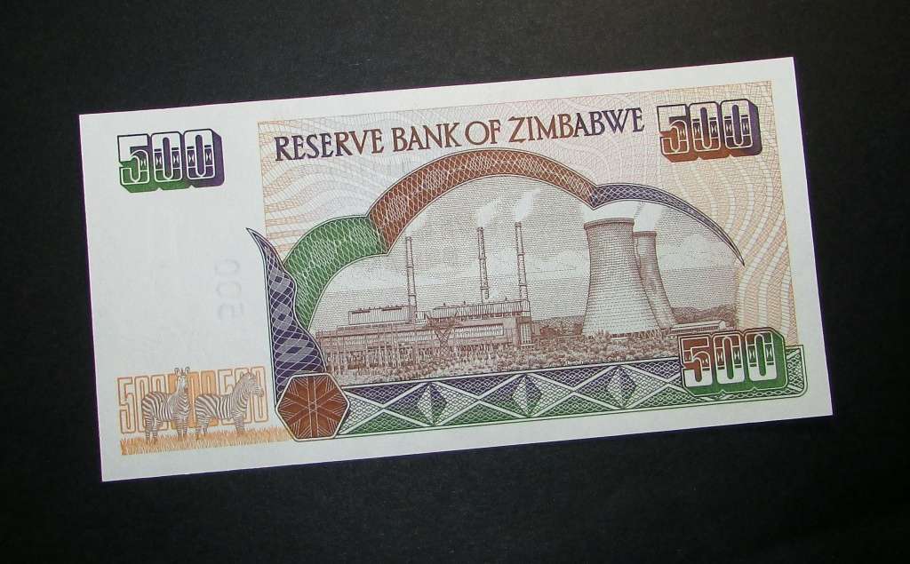 Reserve Bank of Zimbabwe - Five Hundred Dollars