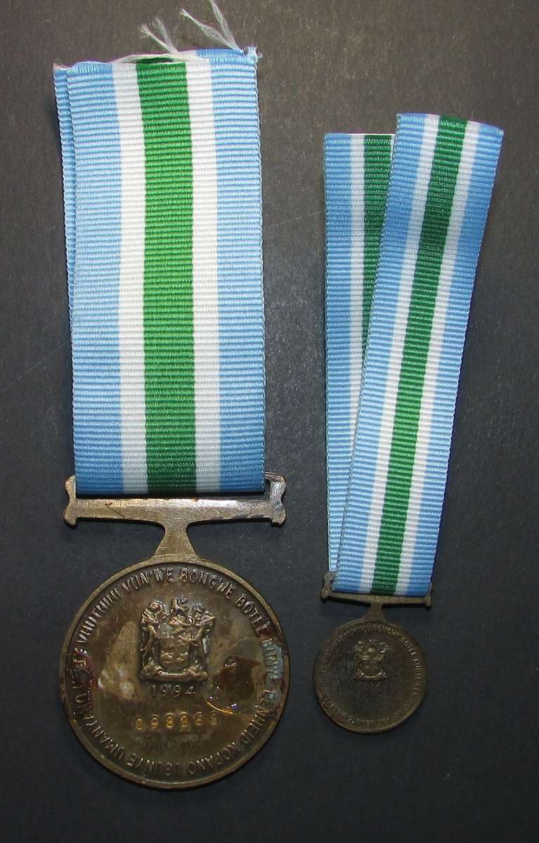 SADF - Full Size plus Miniature Unitas Medal Set