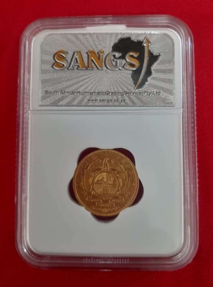ZAR Gold - 1892 ZAR Double Shaft Pond - SANGS Graded XF40