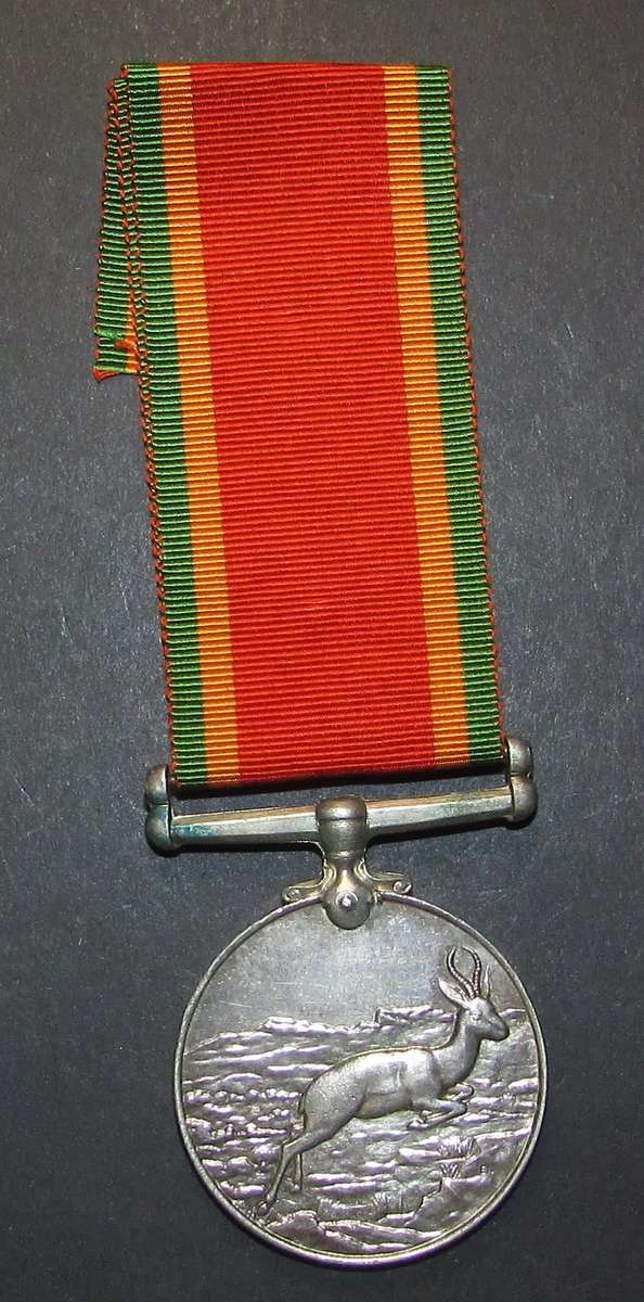 Full Size World War Two Africa Service Medal ( Silver ) To:732810 D.Walker