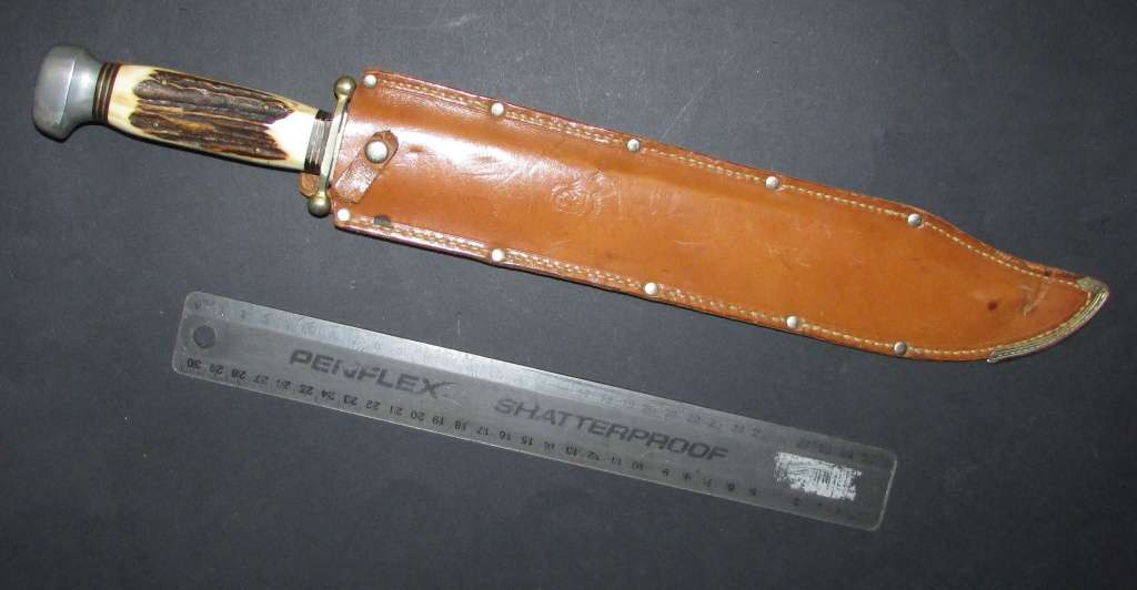 Vintage Anton Wingen Jr Solingen Germany Bowie with Sheath