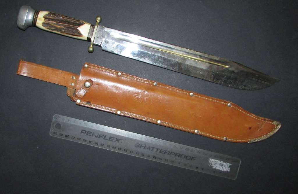 Vintage Anton Wingen Jr Solingen Germany Bowie with Sheath