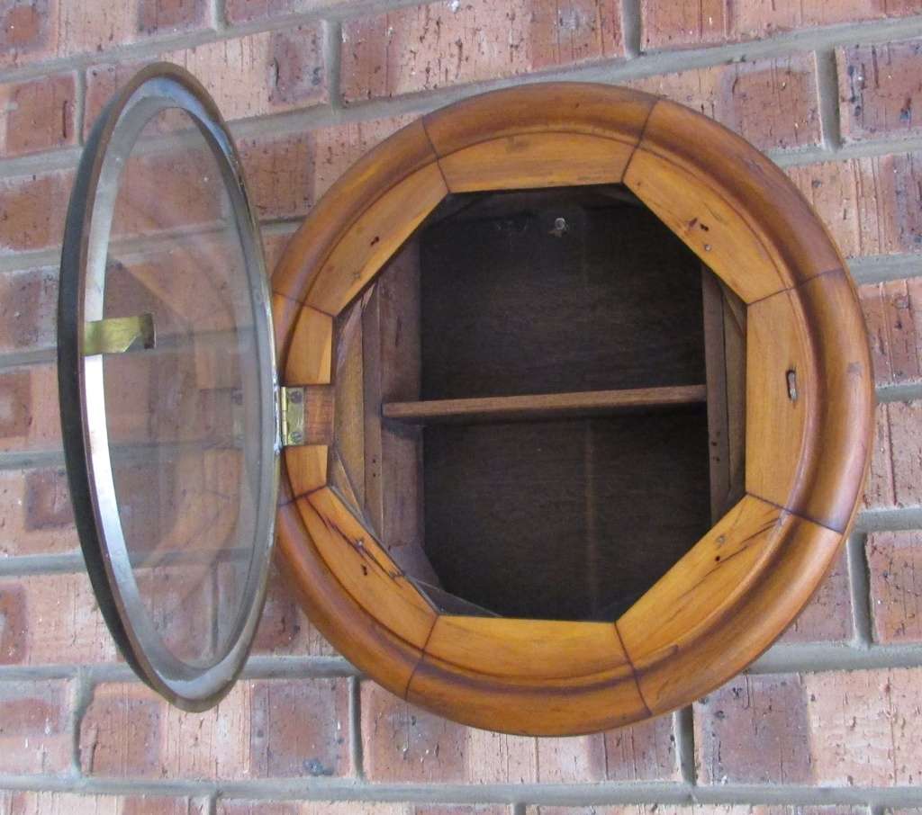 Vintage Ships Porthole Window Cabinet - Measures 40CM in Diameter