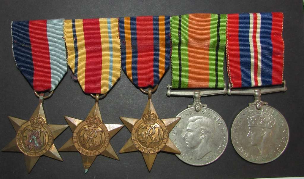 Full Size World War Two Burma Star Group of 6