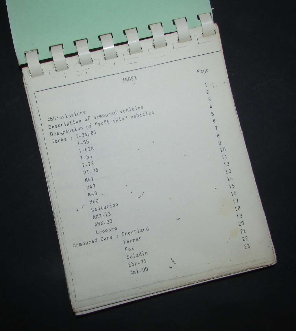 SADF - Restricted - Armoured Vehicles Booklet