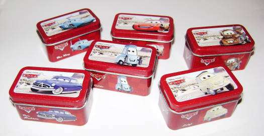 Collectors Edition - Collection of 6 " Cars " Keyring in a Tin