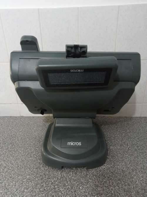 Micros CE WS5A Terminal with Stand + Customer Display and Fingerprint Scanner - Windows CE 6.0