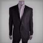 Calvin Klein 1451 Mens Black Two-Button Suit Jacket Sportcoat 40R