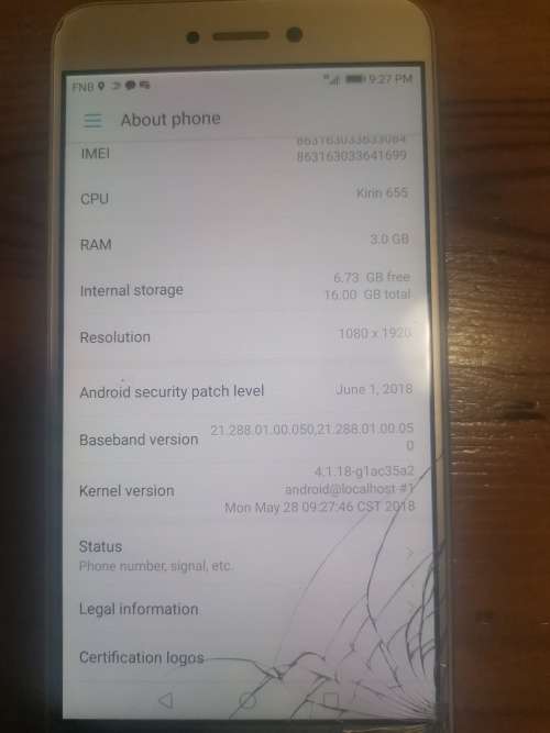 Huawei p8 lite - for parts or repair