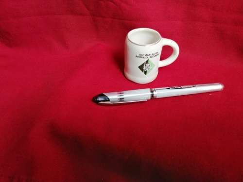 2nd Battalion Rhodesia Regiment  Tot glass shaped in the form of a beer mug.