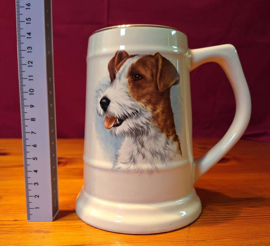 Terrier Dog - Beer Mug made in Rhodesia - Willsgrove Ware - Pottery