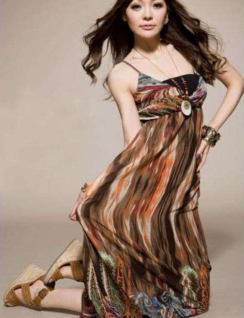 Long stunning printed dress