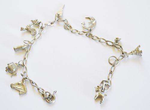 Vintage Silver Charm Bracelet